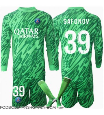 Paris Saint-Germain Matvei Safonov #39 Målmand Hjemmebanetrøje Børn 2024-25 Langærmet (+ Korte bukser)